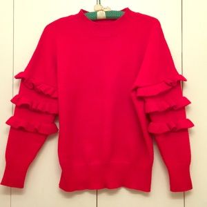 Anthropologie Ruffle Sweater